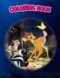 Libro para colorear de Bambi de 100 paginas 2 Los mejores libros para colorear de Bambi de Disney
