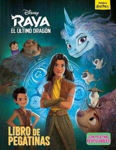 Libro de pegatinas de Raya y el ultimo dragon de 16 paginas de Disney Los mejores libros para colorear de Raya y el ultimo dragon de Disney