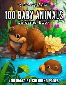 Libro Para Colorear De 100 Animales Bebé De 100 Páginas Adultos – Los Mejores Libros Para Colorear De Elefantes Y Animales