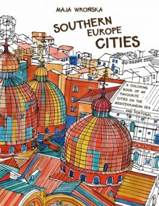 Libro Para Colorear De Southern Europe Cities De 50 Páginas. Los Mejores Libros Para Colorear De Ciudades