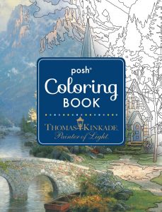 Libro para colorear de Thomas Kinkade de 128 paginas Los mejores libros para colorear de Disney de Thomas Kinkade