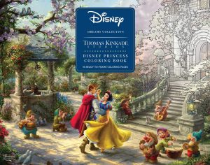 Libro para colorear de Thomas Kinkade de Disney de 42 paginas Los mejores libros para colorear de Disney de Thomas Kinkade