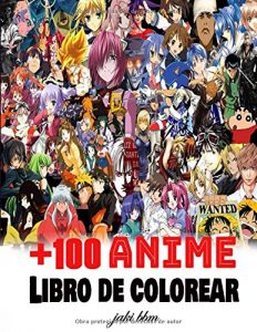 Libro para colorear de animes y mangas de 100 paginas 3 Los mejores libros para colorear de animes y mangas famosos