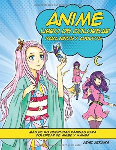Libro para colorear de animes y mangas de 102 paginas Los mejores libros para colorear de animes y mangas famosos