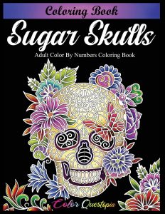 Libro para colorear de calaveras del Dia De Los Muertos de 20 paginas Los mejores libros para colorear del Dia De Los Muertos