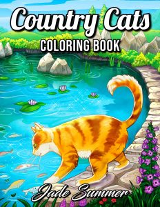 Libro Para Colorear De Country Cats De 25 Páginas – Los Mejores Libros Para Colorear De Gatos Y Animales