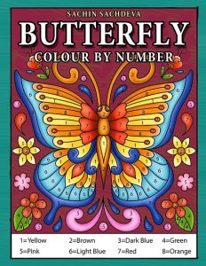 Libro Para Colorear De Mariposas De 32 Páginas Por Números. Los Mejores Libros Para Colorear De Mariposas