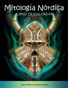 Libro Para Colorear De Mitología Nórdica De 32 Páginas. Los Mejores Libros Para Colorear De Mitología