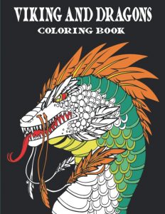 Libro Para Colorear De Vikingos Y Dragones De 40 Páginas De Los Mejores Dibujos De Dragones