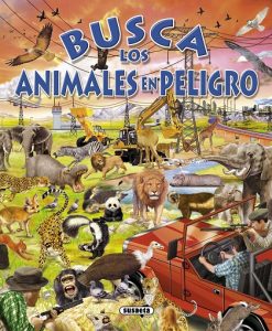 Libro De Busca Animales En Peligro De 32 Paginas. Libro De Buscar Y Encontrar Animales