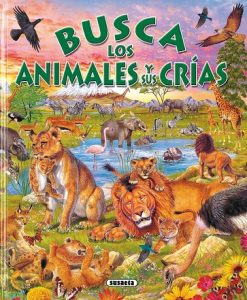 Libro De Busca Animales Y Sus Crias De 32 Paginas. Libro De Buscar Y Encontrar Animales