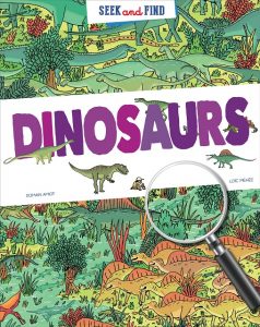 Libro De Seek And Find De Dinosaurs De 32 Paginas. Libro De Buscar Y Encontrar Dinosaurios