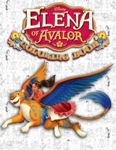 Libro Para Colorear De Elena Of Avalor De 50 Páginas