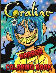 Libro Para Colorear De Horror Coraline De 60 Páginas De Ilustraciones