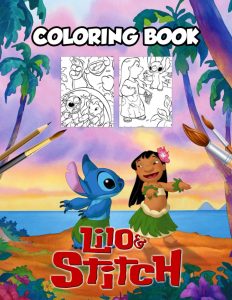 Libro Para Colorear De Lilo Y Stitch De Disney De 50 Páginas