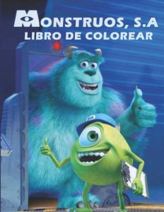 Libro Para Colorear De Monstruos Sa De Disney Pixar De 40 Páginas