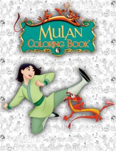 Libro Para Colorear De Mulan De Disney De 60 Páginas