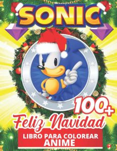 Libro Para Colorear De Sonic De 100 Páginas De Navidad