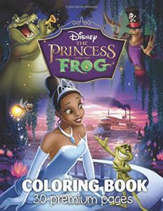 Libro Para Colorear De The Princess And The Frog De Disney De 80 Páginas