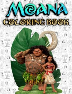 Libro Para Colorear De Vaiana De Disney De 50 Páginas