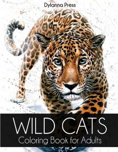 Libro Para Colorear De Wild Cats De 100 Páginas. Los Mejores Libros Para Colorear De Tigres