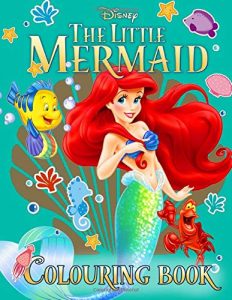 Libro Para Colorear De La Sirenita De 100 Páginas The Little Mermaid