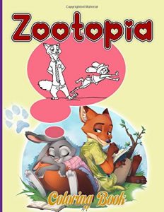 Libro Para Colorear De Zootopia De 80 Páginas