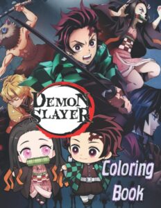 Libro Para Colorear De Demon Slayer De 100 Páginas