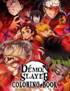 Libro Para Colorear De Demon Slayer De 50 Páginas