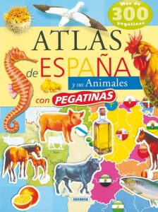 Libro De Pegatinas De Atlas De España Con Pegatinas De 300 Stickers
