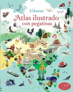 Libro De Pegatinas De Atlas Ilustrado Con Pegatinas De 350 Stickers