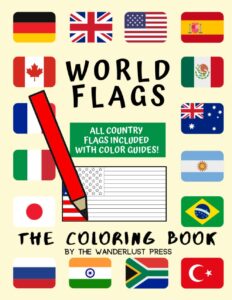 Libro Para Colorear De Banderas Del Mundo De 190 Páginas