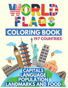 Libro Para Colorear De Banderas Del Mundo De 197 Páginas