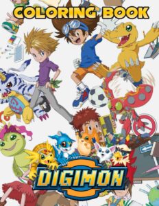 Libro Para Colorear De Digimon 30 Páginas