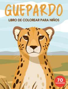 Libro Para Colorear De Guepardos De 70 Páginas