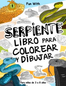 Libro Para Colorear De Serpientes De 15 Páginas