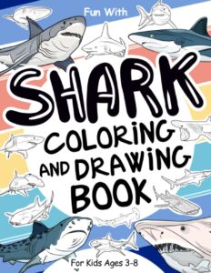 Libro Para Colorear De Shark De 15 Páginas