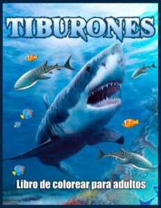 Libro Para Colorear De Tiburones De 50 Páginas