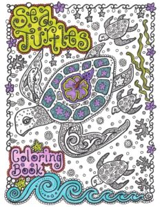 Libro Para Colorear De Tortugas De 50 Páginas