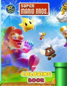 Libro Para Colorear De Super Mario Bros 30 Páginas